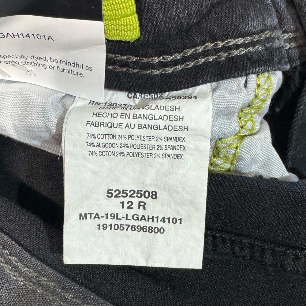 NWT Extreme Comfort/Stretch Lee Jeans Youth Size 12 Regular - Picture 5 of 9